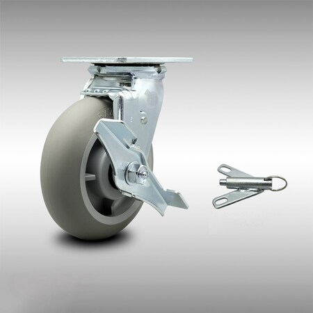 Service Caster Cambro Meal Delivery Cart Replacement Caster with Brake and Swivel Lock-SCC CAM-SCC-SS30S620-TPRRD-TLB-BSL